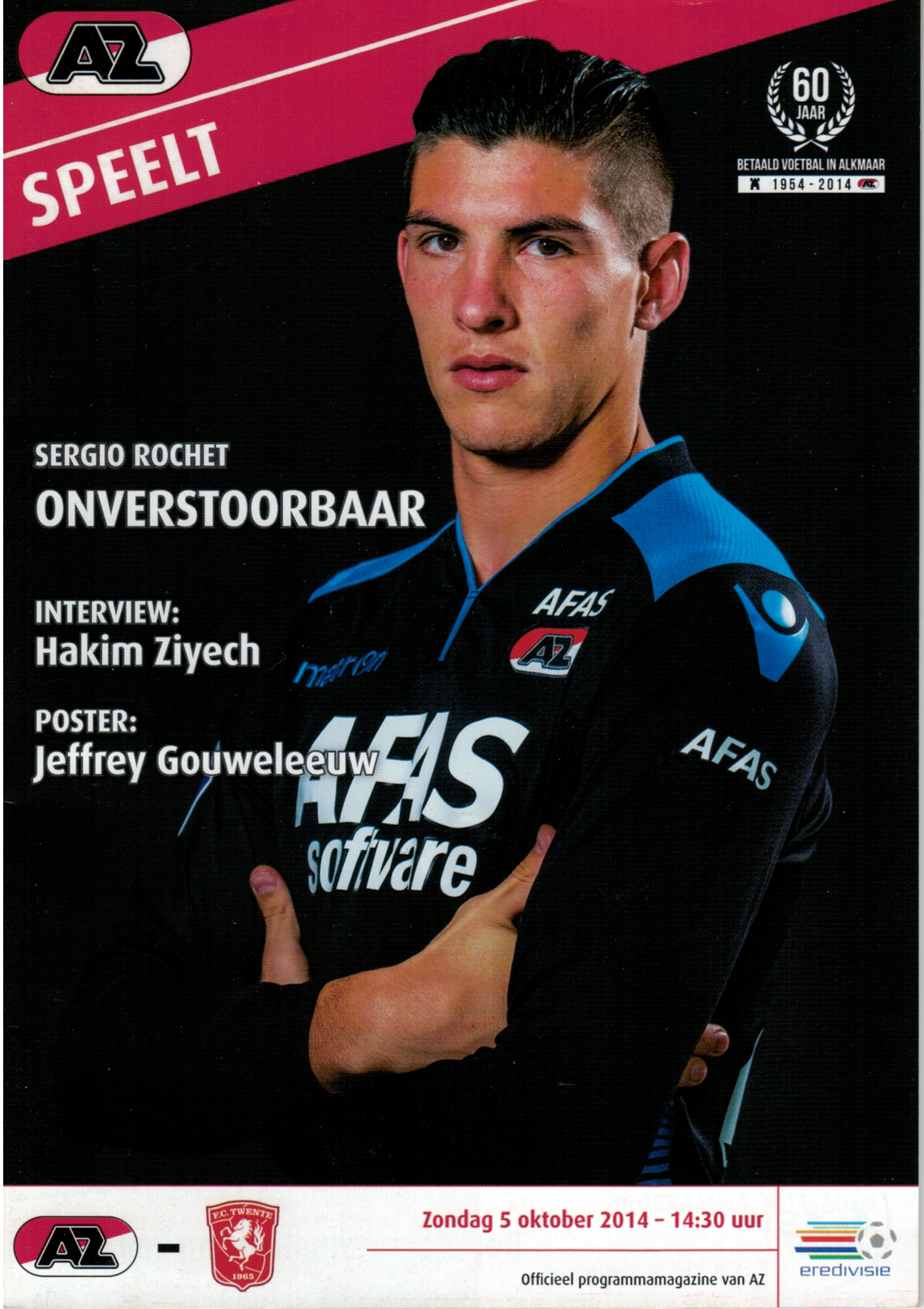 AZ Programma 5-okt-2014 FC Twente thuis
